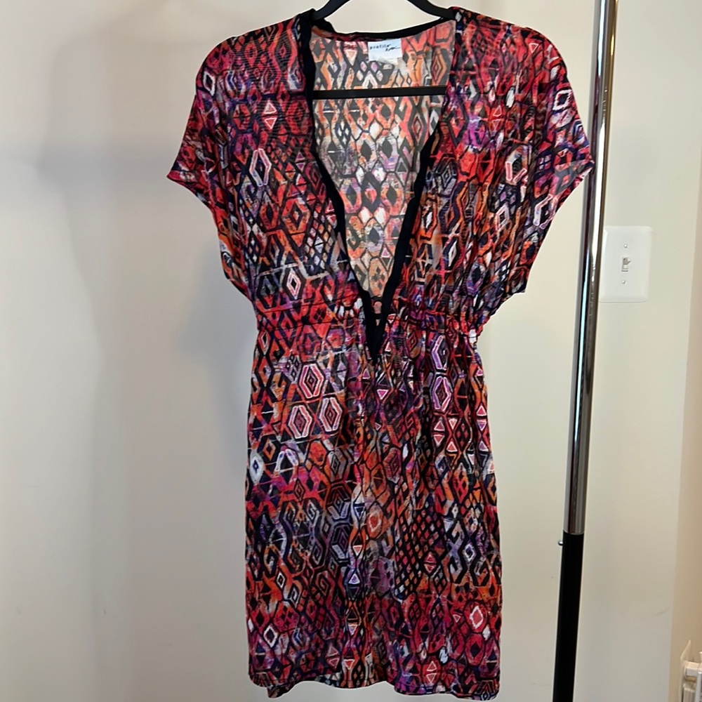 Coverup size XL MULTICOLORED lightweight/top PROFILE BY GOTTEX